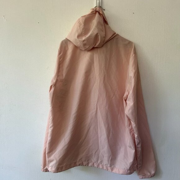 McKelvins Surf Shop Windbreaker Jacket Womens Size XS Pink Hooded Zip Front - Picture 8 of 8